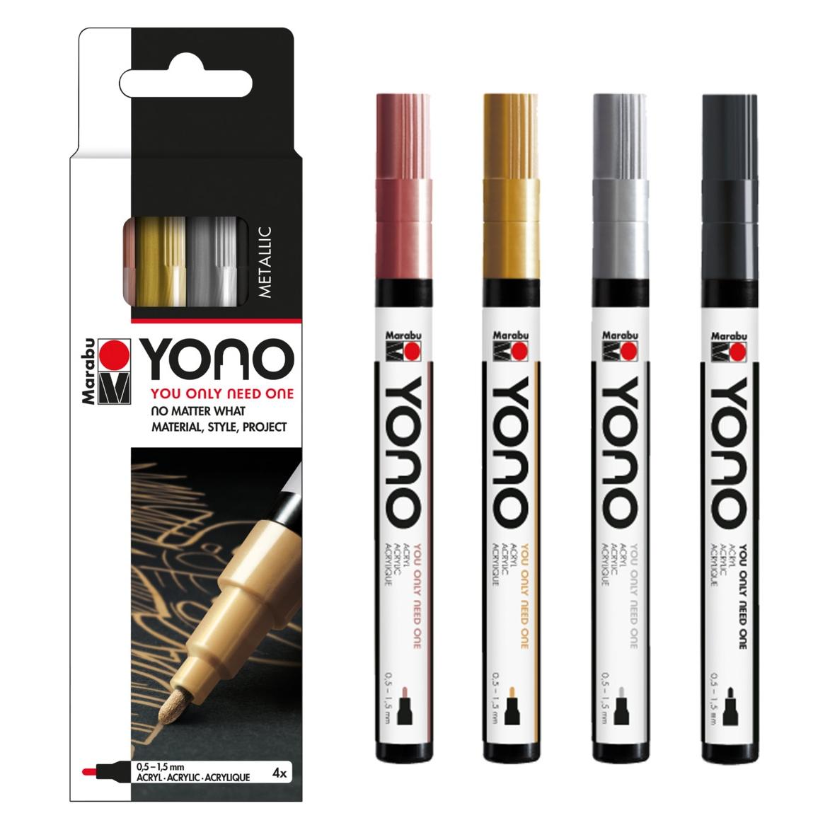 Marabu Marker YonoMetal 0,5-1,5mm 4St (4x) (1240000004008)