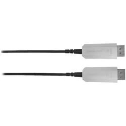Vivolink Pro Displayport Optical 20 m Schwarz (20 m), Videokabel, Schwarz, Grau