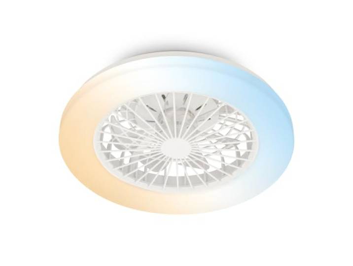 BRILONER - CCT Ventilateur de plafond avec éclairage 5 vitesses\, télécommande\, variateur de lumière\, minuterie\, lampe de plafond avec ventilateur\, 48\,5x14\,5 cm (DxH)\, blanc