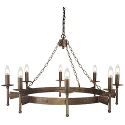 Elstead Elstead Lighting Kronleuchter Cromwell 8xE14 H:54 Ø:100 CW8-OLD-BRZ