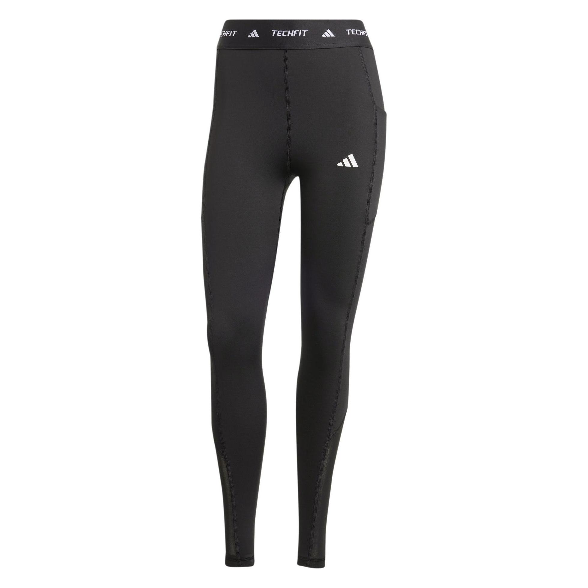 Adidas Techfit Leggings für Damen mit verstauter Tasche, schwarz (XL) (8912243)