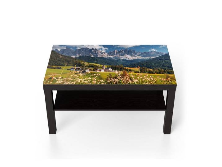 DEQORI Couchtisch 'Charmantes Dolomitental', Glas Beistelltisch Glastisch modern
