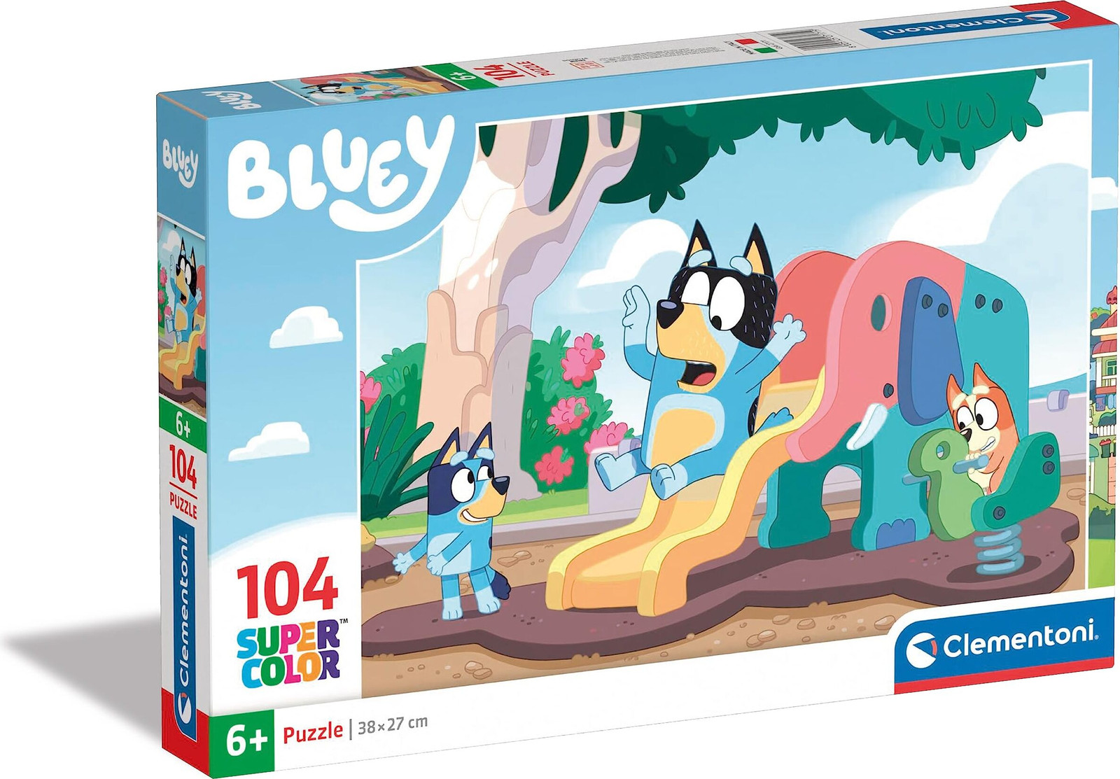 Clementoni Maxi SuperKolor Bluey Puzzel voor kinderen, 104 stukken