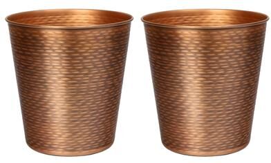 happimess Remi Modern Classic Textured Steel 2-Gallon Wastebasket