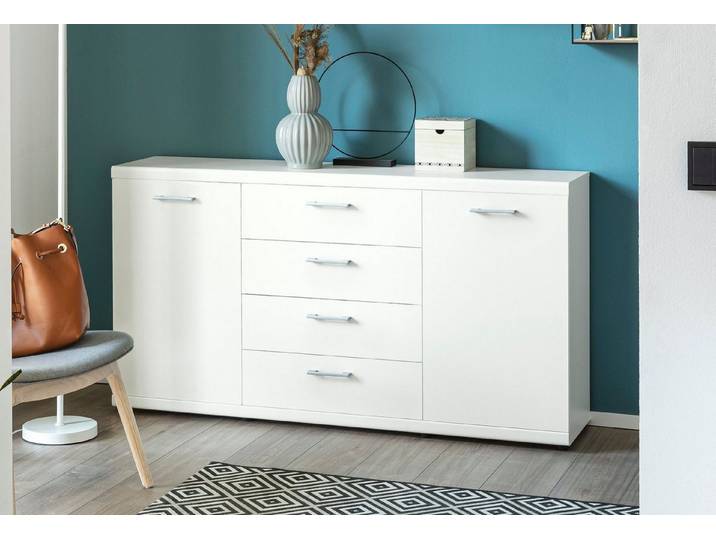 VOGL Möbelfabrik Sideboard Sunny, mit 2 Türen und mittig 4 Schubkästen