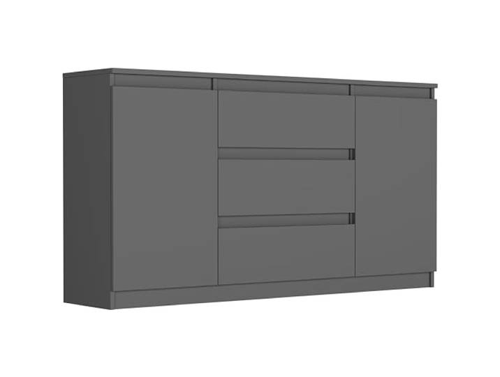Framire Kommode mit Schubladen und Schränken Anthrazit, 140 x 40 x 76 cm - Modern R140S3