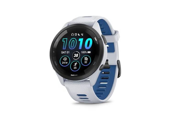 Forerunner 265 46mm - Laufuhr, 1,3 AMOLED-Display, 13 Tage Akkulaufzeit, 30+ Sport-Apps, Trainingsanalyse, spezielle Lauffunktionen, Trainingsbereitschaft, erweiterte Schlaffunktionen, GarminMusic