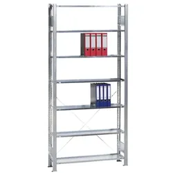 SCHULTE Lagertechnik Grundelement »Steckregal Multiplus 7 OH« doppelte Tiefe grau, 100x230x60 cm