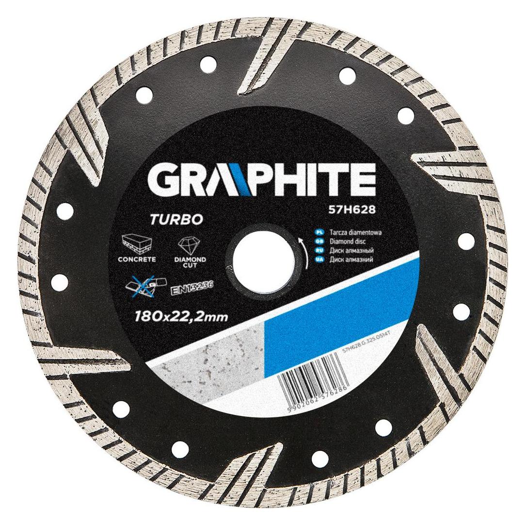 Graphite Graphit-Diamantscheibe 180x22,2 mm Turbo 57H628 (57H628)