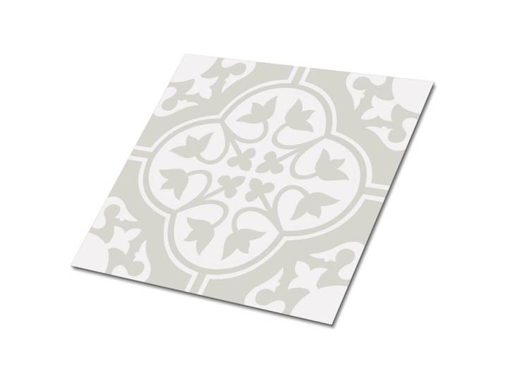Tulup Selbstklebende Wandfliesen 9 Stück 30x30 cm - Blumenschmuck, Grau, Quadratisch, 30x1.6x30 cm, Tapeten & Wandverkleidungen, Wandtattoos & Sticker