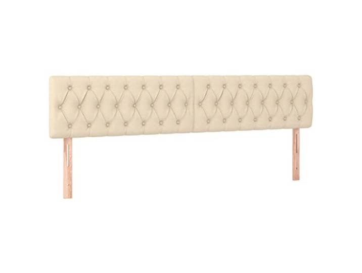 vidaXL LED Kopfteil Creme 200x7x78/88 cm Stoff