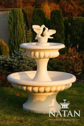 Zierbrunnen Springbrunnen Skulptur 138cm Brunnen Deko Garten Fontaine Teich