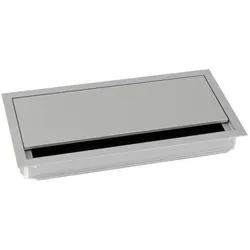 TecLines, Kabelschutz + Kabelführung, TKD008 Kabeldurchführung 120x240mm, silber/schwarz (Kabeldurchlass, 24 cm)