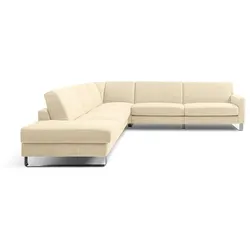 Segmüller Werkstätten Ecksofa Canto Stoff Beige Creme