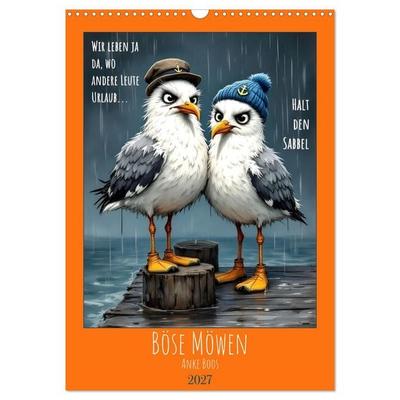 Böse Möwen (Wandkalender 2027 DIN A3 hoch), CALVENDO Monatskalender