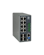 LevelOne Switch L3 Lite verwaltet 8 x 10/100/1000 + 4 x Gigabit SFP an DIN-Schiene montierbar Gleichstrom (IGU-1271)