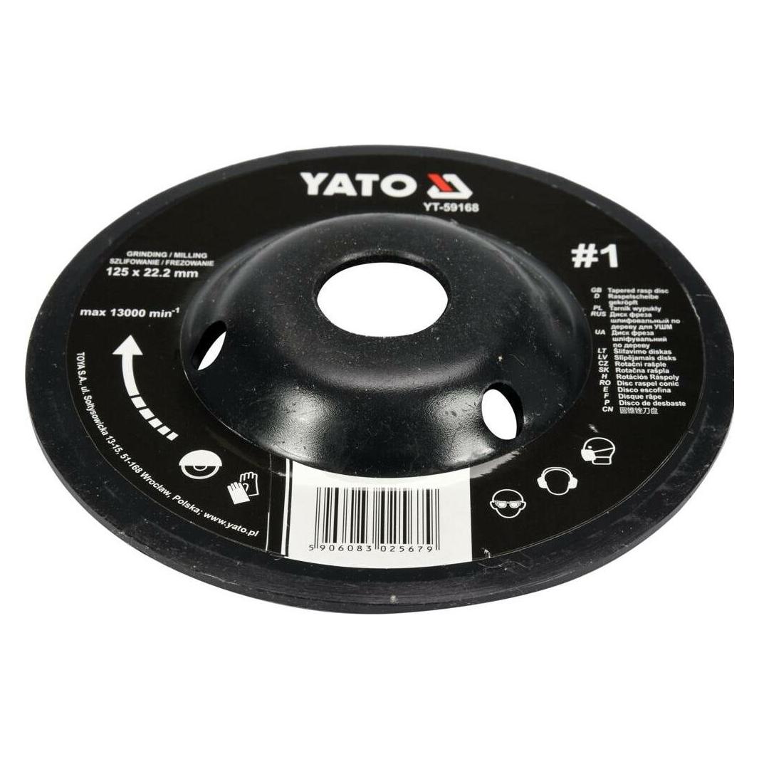 Yato Profi Raspelscheibe für Winkelschleifer 125mm Nr1 Konvex (YT-59168)