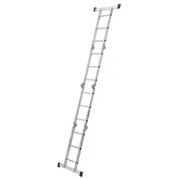 Krause Gelenk-Universalleiter »CORDA« 4x3 Sprossen grau, 35x100x28 cm