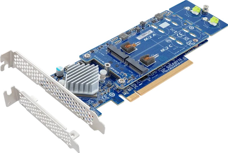 GIGABYTE CMT3160 M.2 Expansion Card 4 x Gen4 NVMe 2280/22110 Cards