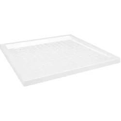 Helloshop26 - Duschwanne mit erhöhtem Rand Duschwanne Badezimmer Zuhause Innenbereich rostfrei feuchtigkeitsbeständig 80 x 80 x 4 cm 02_0001944