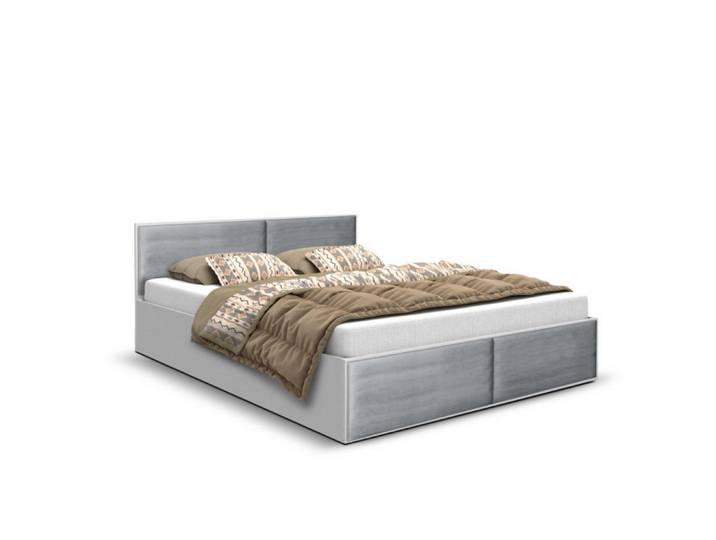 Sepro Meble Bett Grau Aldo 2 Mit Gepolsterten Paneelen 160x200 cm, 160x200 cm, Schlafzimmer, Betten