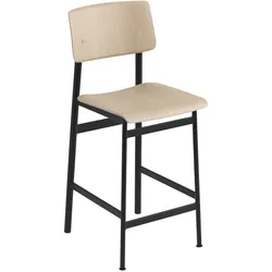 Muuto Loft Barhocker, höhe 65 cm, eiche natur / schwarz