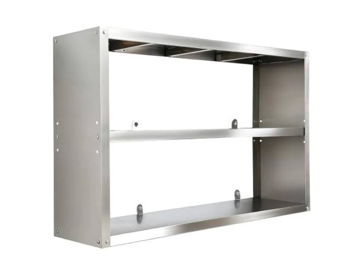 YGER JZGB Edelstahl Wandschrank Küche, Wand Schrank Verstellbare Regalböden 3 Etagen Wandschrank Verstellbarer Einlegeboden, für Restaurant Zuhause Garage Wand(100x35cm/39x14in)