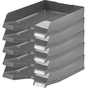 Han Briefablage 10275-191, Viva, A4, dunkelgrau, stapelbar, Kunststoff, 5 Stück