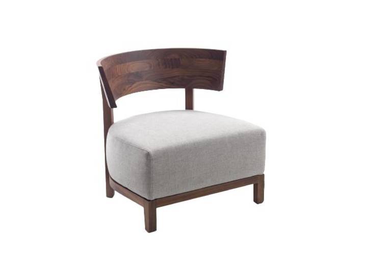 FLEXFORM fauteuil THOMAS (Cat. Pelle - Bois massif et tissu)