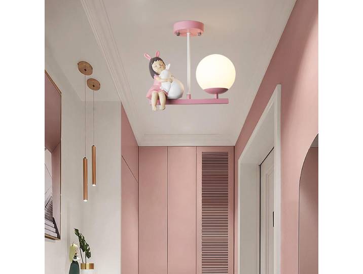 Plafonnier de chevet pour chambre d'enfant, fille et garçon, art mural, plafonniers, dessin animé créatif, protection des yeux, luminaires de décoration intérieure à LED