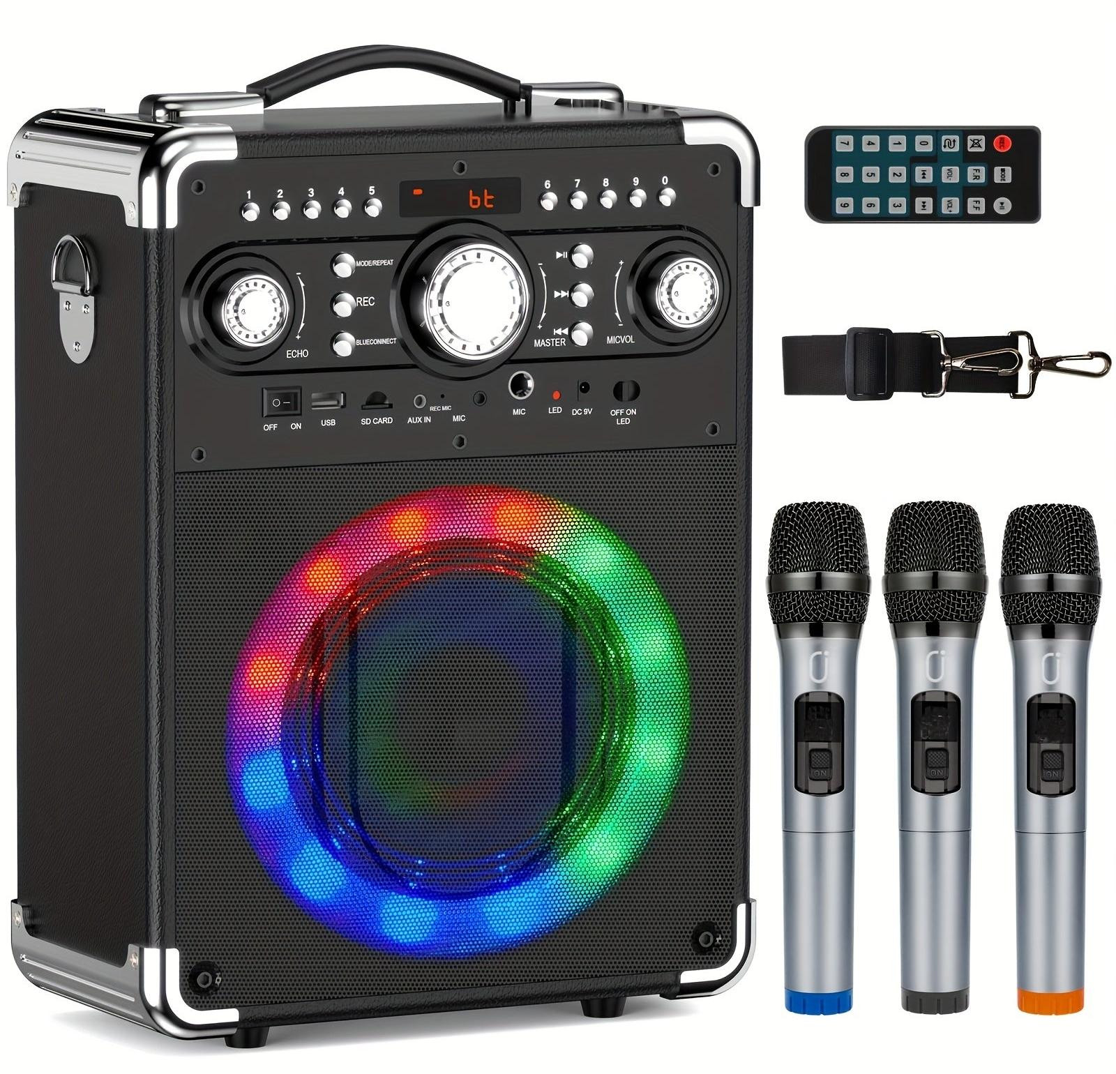 Selius Draagbare Karaoke Machine - Bluetooth Party Speaker en Muziekbox