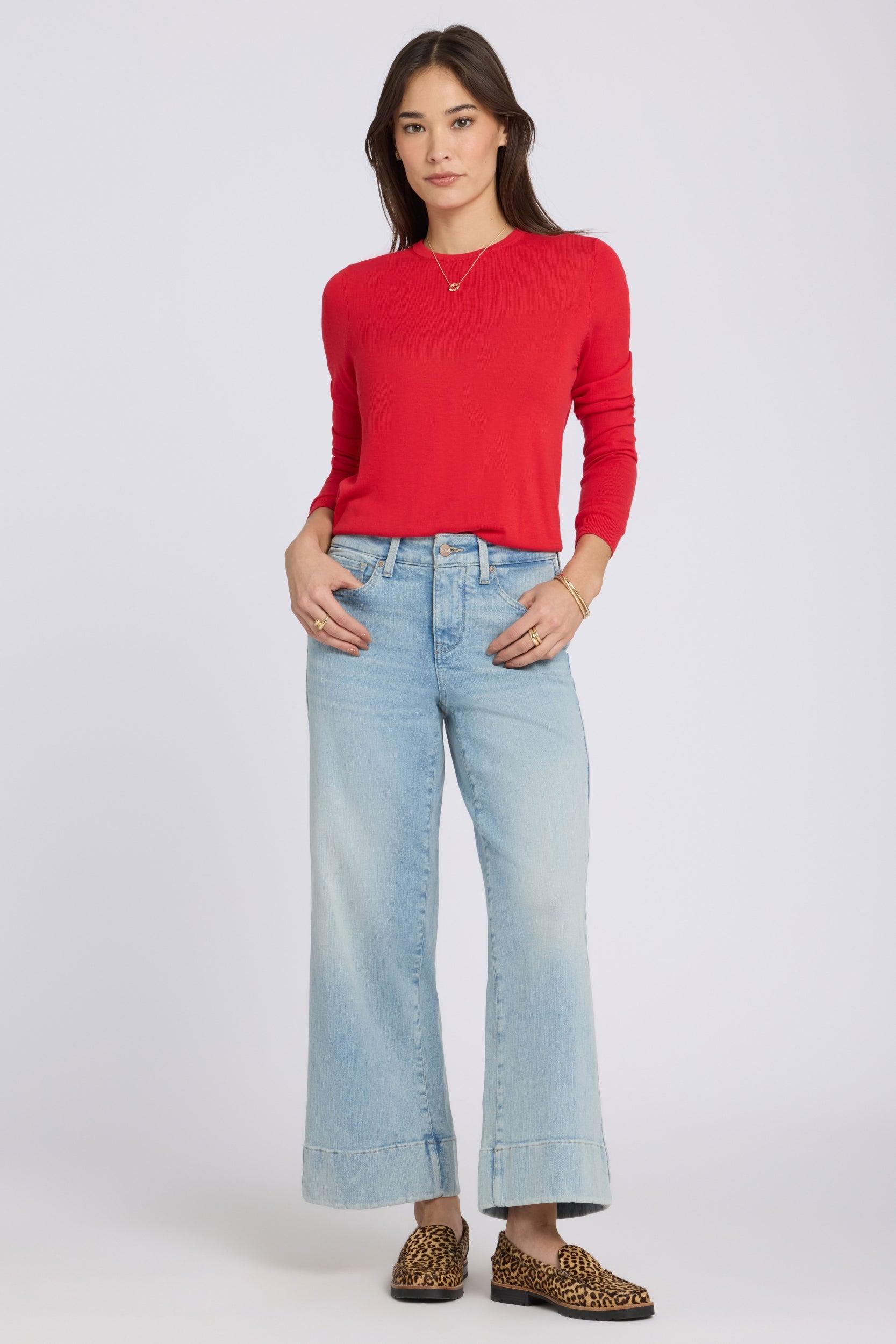 Teresa Weite Beinomanschettenjeans aus Re-New Denim