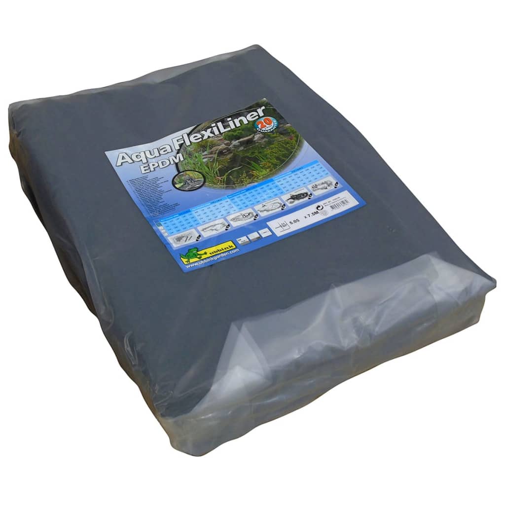 Ubbink AQUAFLEXILINER - Teichfolie - EPDM, als Fertigmaß, gefalten, Profil, Stärke 0,6mm - 5,05 x 7,50 m