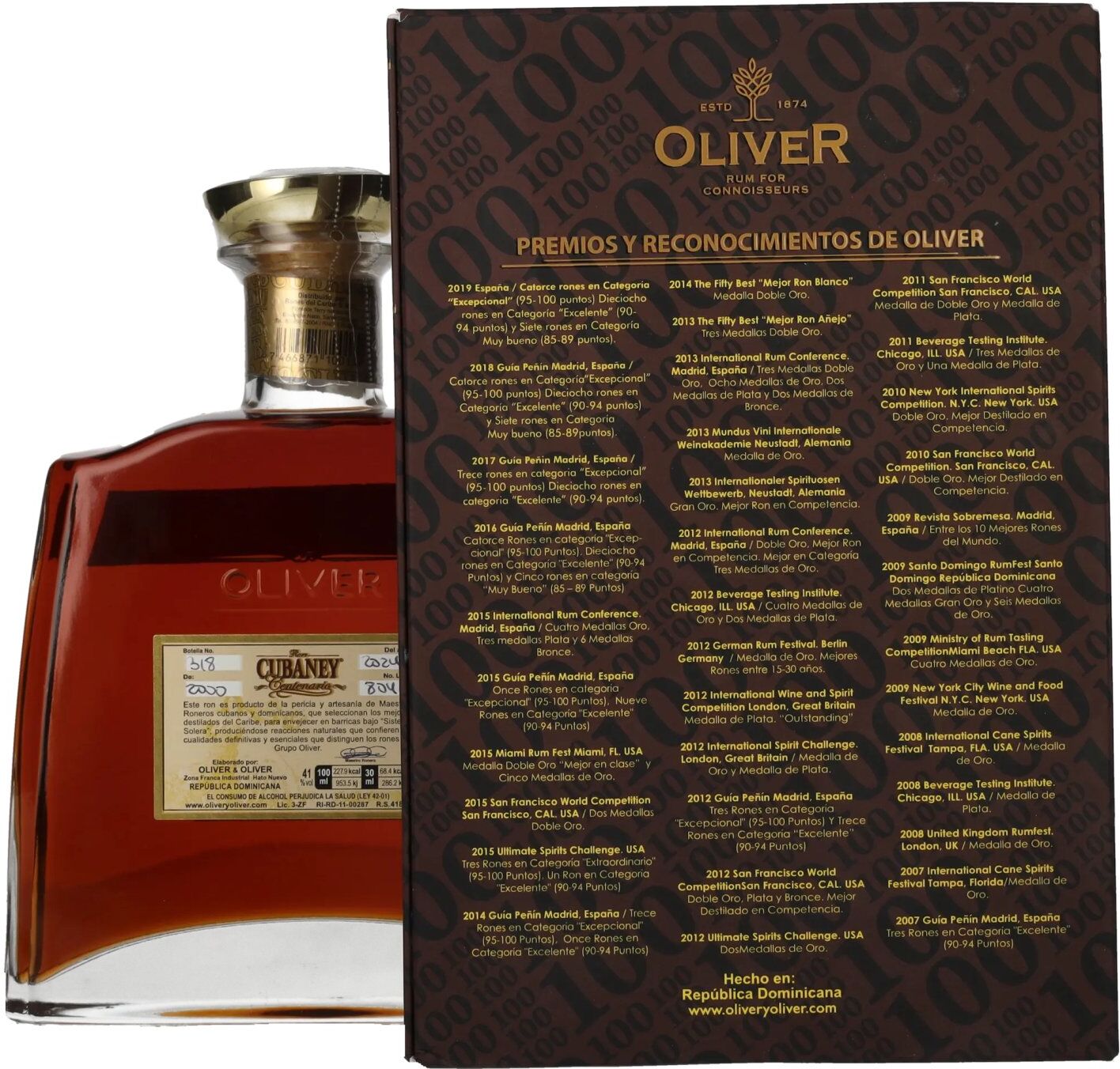 Ron Cubaney Centenario Ultra Premium 41% Vol. 0,7l in Geschenkbox