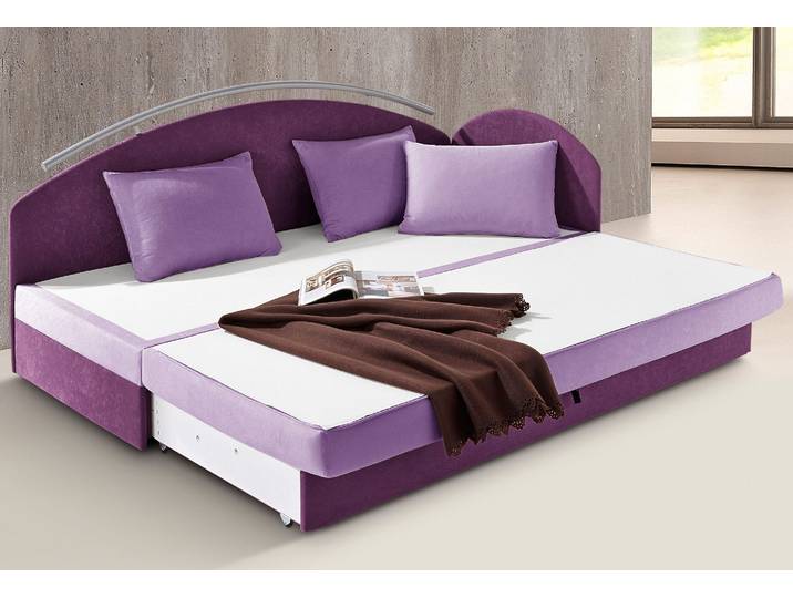 Schlafsofa MAINTAL, lila (brombeer, lila), Sofas, Schlafsofa