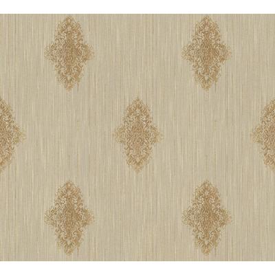 Textiltapete ARCHITECTS PAPER "Luxury wallpaper", braun (beige bronzefarben), B:0,53m L:10,05m, Viskose, Vlies, Tapeten, Textil Tapete Barock Metallic Effekt Tapeten Wohnzimmer Schlafzimmer