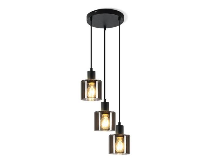 ZMH Pendelleuchte Gabriella 26/26/195 cm, Schwarz, Metall, E27, 26x195x26 cm, Lampen & Leuchten, Innenbeleuchtung, Hängeleuchten, Pendelleuchten