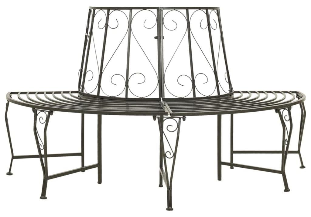 Halbrundes Stahl-Blumenbeet, 160 cm