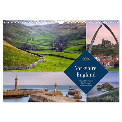 Yorkshire, England: Romantik zwischen Hochmooren und wilder Küste (Wandkalender 2026 DIN A4 quer), CALVENDO Monatskalender