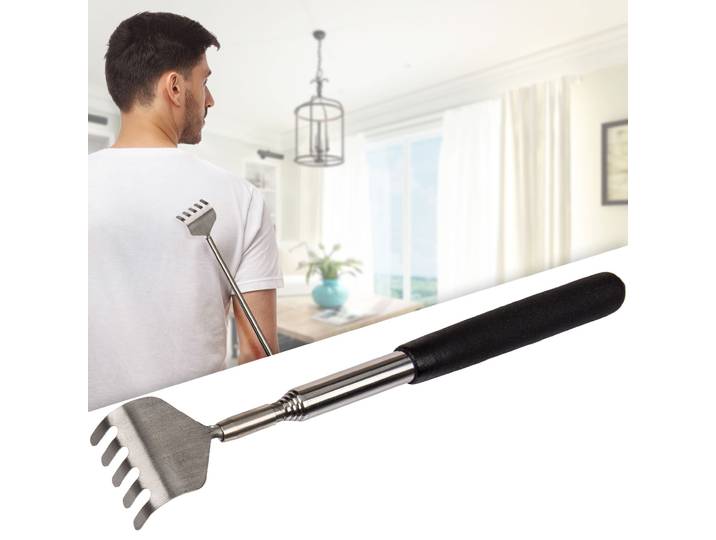 Teleskop-Rückenkratzer mit gummiertem Griff, Kratzhilfe, 16 - 53 cm