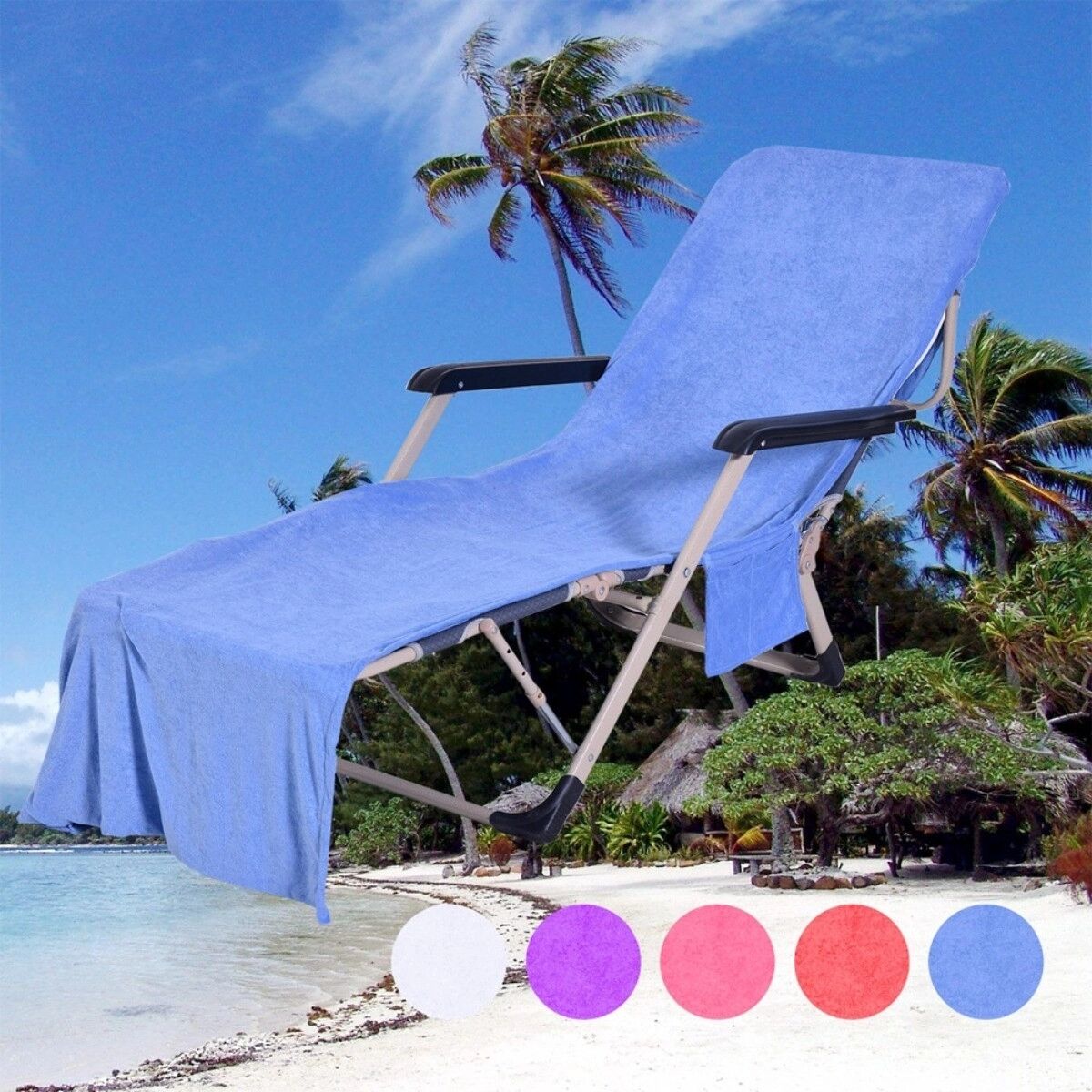 INF Multifunktionaler Strandstuhlbezug & Sonnenliegen-Handtuch mit Handtragegriff - Mikrofaser, faltbar, hautfreundlich, tragbar Grün