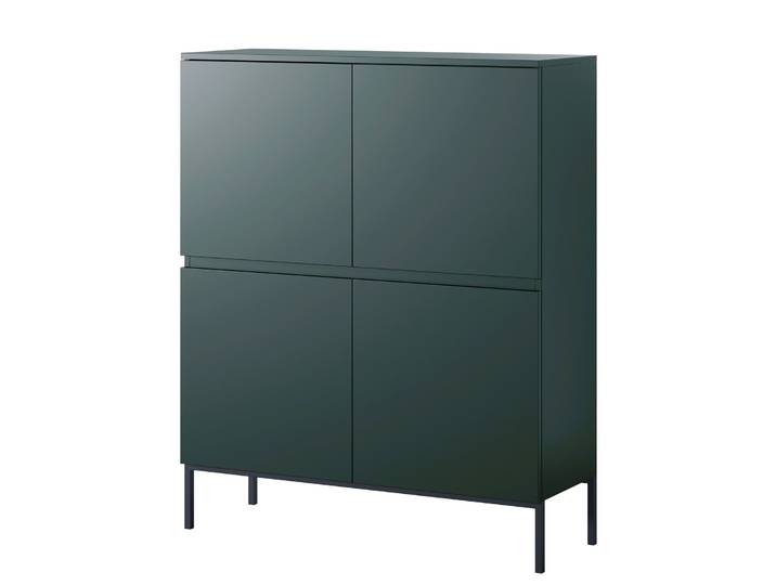 Hohe Kommode Bemmi 100 cm Dunkelgrün