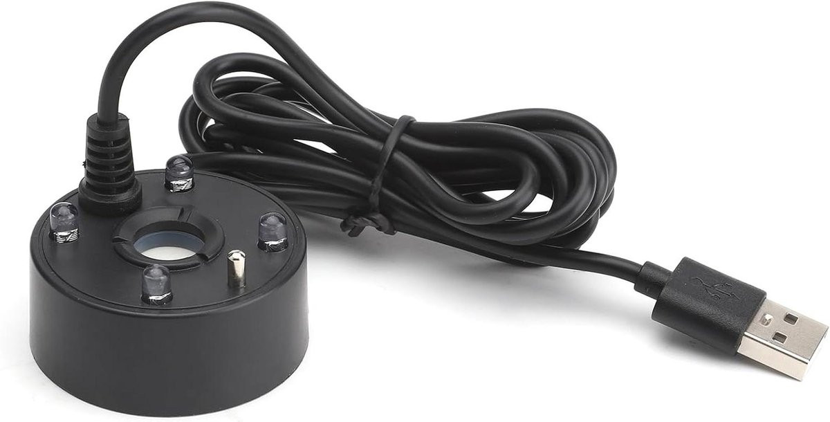 Ultrasone nevelvernevelaar voor fontein en vijver met USB-LED kleurverandering