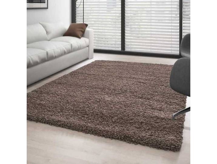 TapisTrend Tapis Shaggy Mocca 200 x 290 cm pile longue couleur unique