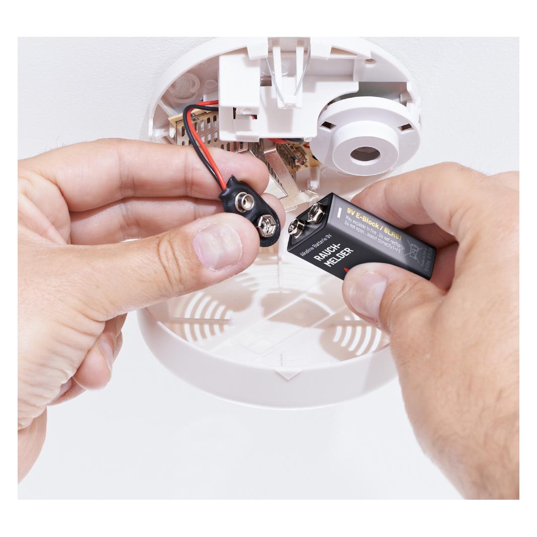 Absina 9 V Batterie 9V Alkaline Rauchmelder Batterien (8 Stk., 9V Block) (401005-8)