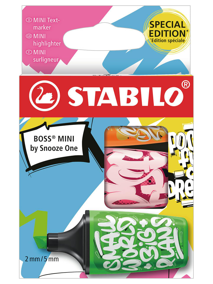 Textmarker "STABILO BOSS MINI" - 3 Stück (Überraschungsprodukt) - onesize