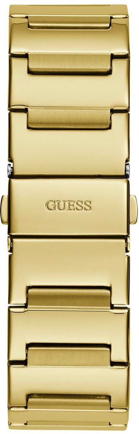 Quarzuhr GUESS "ARC", gold (goldfarben, champagnerfarben), Armbanduhren, Herren, goldfarben, Quarzuhr, Armbanduhr, Herrenuhr