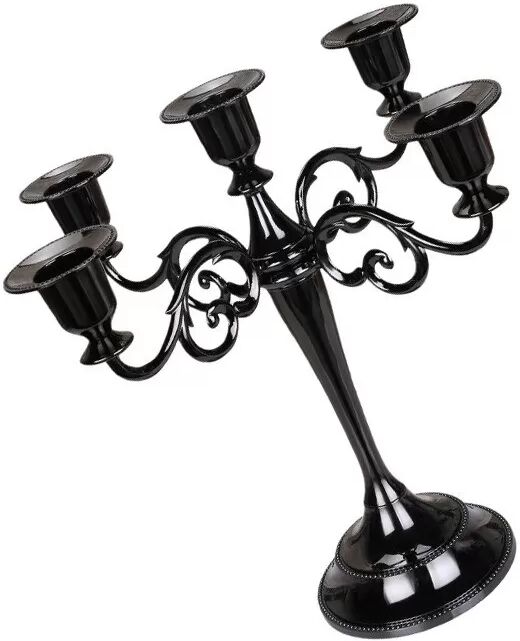 INF Élégant chandelier de style européen en alliage de zinc pour une décoration romantique Le noir