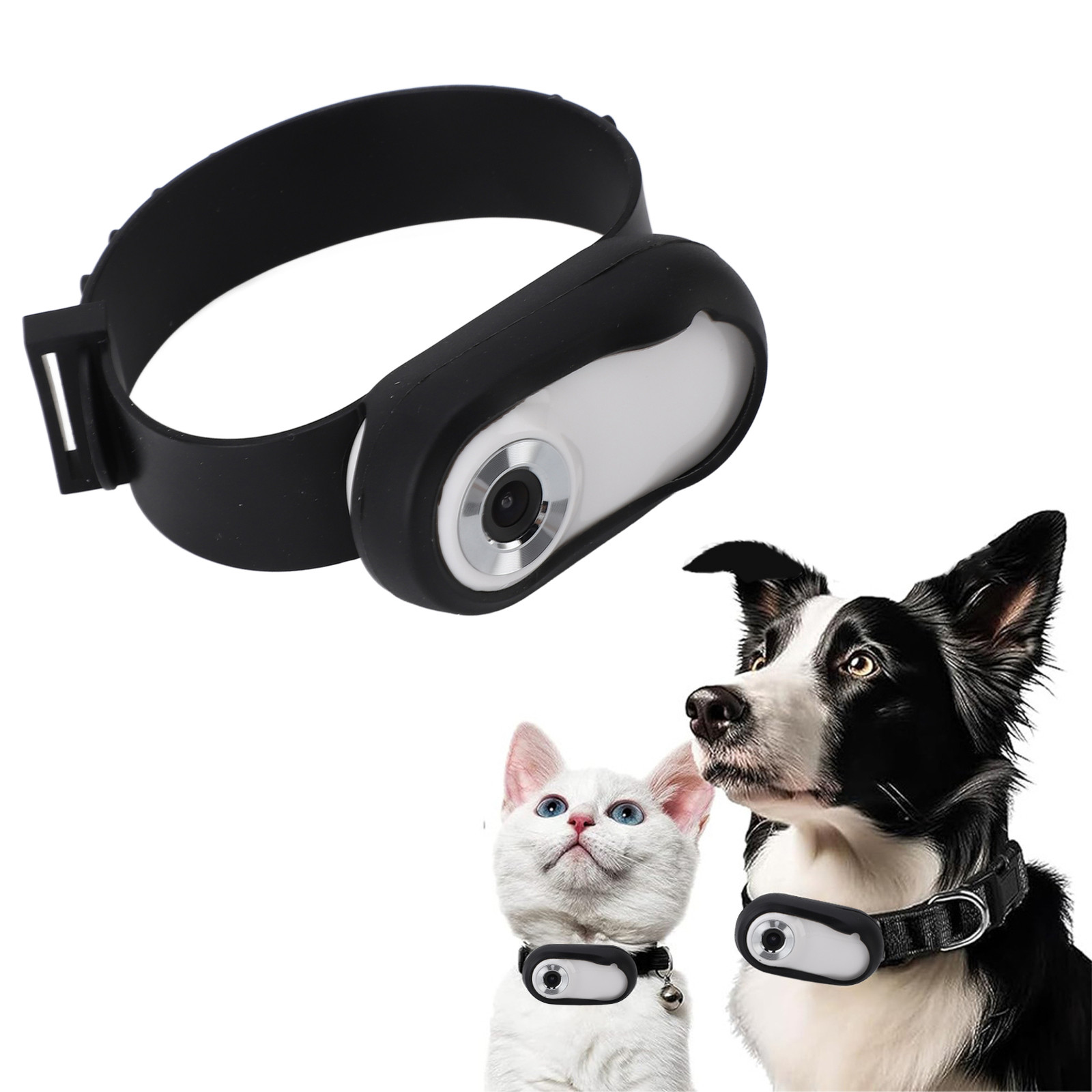 Cocosity HD 1080P camera voor huisdieren met USB-oplaadfunctie, verstelbaar voor honden en katten