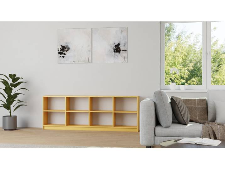 Niedriges Regal aus Massivholz Erle Natur geölt